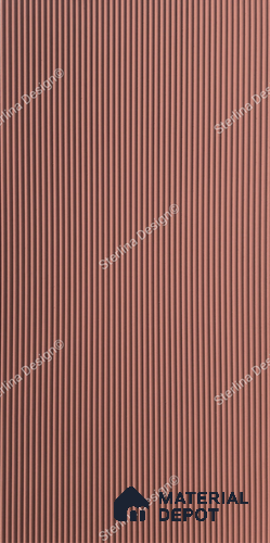 Red Plain Colour Louver PN 04991 8 ft x 4 ft MDF Panel - 12 mm | Suitable for Feature Wall, TV Unit & Living Room | Width is Subjected to 5% Variation