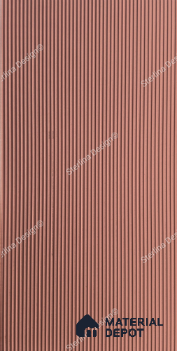 Red Plain Colour Louver PN 04994 8 ft x 4 ft MDF Panel - 12 mm | Suitable for Feature Wall, TV Unit & Living Room | Width is Subjected to 5% Variation