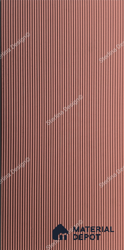Red Plain Colour Louver 260 STER (260) 8 ft x 4 ft MDF Panel - 12 mm | Suitable for Feature Wall, TV Unit & Living Room | Width is Subjected to 5% Variation