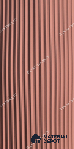 Red Plain Colour Louver 262 STER (262) 8 ft x 4 ft MDF Panel - 12 mm | Suitable for Feature Wall, TV Unit & Living Room | Width is Subjected to 5% Variation