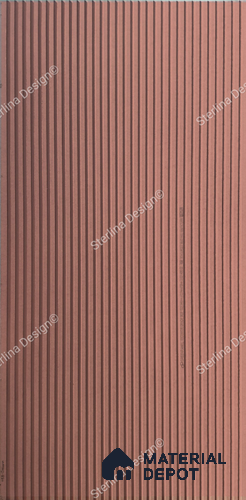 Red Plain Colour Louver 602 STER (602) 8 ft x 4 ft MDF Panel - 16.5 mm | Suitable for Feature Wall, TV Unit & Living Room | Width is Subjected to 5% Variation
