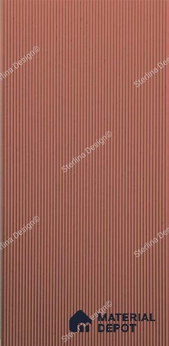 Red Plain Colour Louver PN 05004 8 ft x 4 ft MDF Panel - 16.5 mm | Suitable for Feature Wall, TV Unit & Living Room | Width is Subjected to 5% Variation