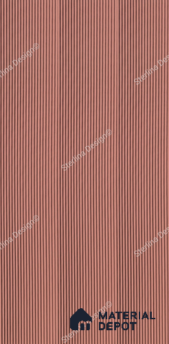 Red Plain Colour Louver 607 STER (607) 8 ft x 4 ft MDF Panel - 16.5 mm | Suitable for Feature Wall, TV Unit & Living Room | Width is Subjected to 5% Variation