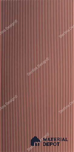 Red Plain Colour Louver PN 05008 8 ft x 4 ft MDF Panel - 16.5 mm | Suitable for Feature Wall, TV Unit & Living Room | Width is Subjected to 5% Variation