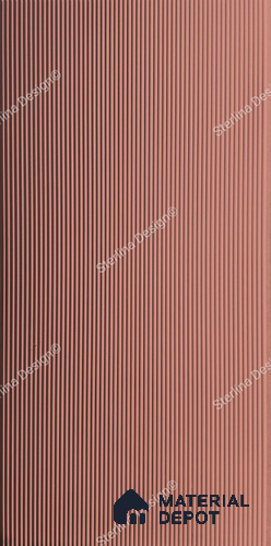 Red Plain Colour Louver PN 05009 8 ft x 4 ft MDF Panel - 16.5 mm | Suitable for Feature Wall, TV Unit & Living Room | Width is Subjected to 5% Variation