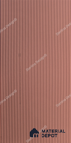 Red Plain Colour Louver PN 05010 8 ft x 4 ft MDF Panel - 16.5 mm | Suitable for Feature Wall, TV Unit & Living Room | Width is Subjected to 5% Variation