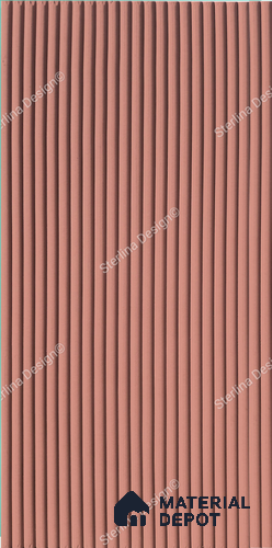 Red Plain Colour Louver 611 STER (611) 8 ft x 4 ft MDF Panel - 16.5 mm | Suitable for Feature Wall, TV Unit & Living Room | Width is Subjected to 5% Variation