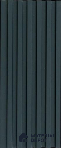 Black Plain Colour Louver PN 03617 9.5 ft x 4.9 inch WPC Panel - 12 mm | Suitable for Feature Wall, TV Unit & Living Room | Width is Subjected to 5% Variation