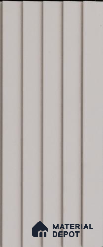 White Plain Colour Louver PN 03628 9.5 ft x 4.9 inch WPC Panel - 12 mm | Suitable for Feature Wall, TV Unit & Living Room | Width is Subjected to 5% Variation