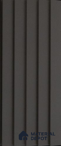 Black Plain Colour look PN 03633 Elespe 9.5 ft x 5 inch WPC Louvers/Panels - 12 mm | Image 01