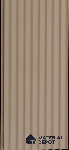 Beige Plain Colour Louver PN 03630 9.5 ft x 4.9 inch WPC Panel - 12 mm | Suitable for Feature Wall, TV Unit & Living Room | Width is Subjected to 5% Variation