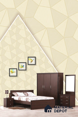 22502 | 10 Meter x 21 Inches Geometric Look Wallpaper - 57.41 Sq. Ft. | Minimum 15% wastage during installation
