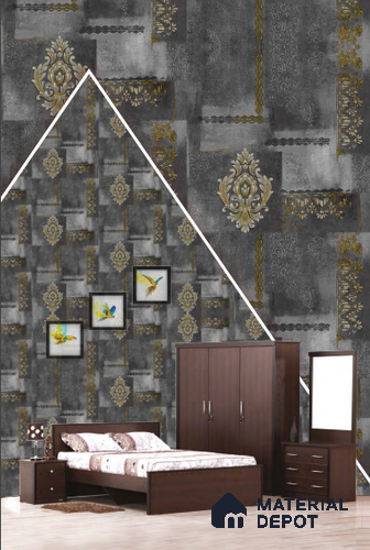 22511 | 10 Meter x 21 Inches Damask Look Wallpaper - 57.41 Sq. Ft. | Minimum 15% wastage during installation