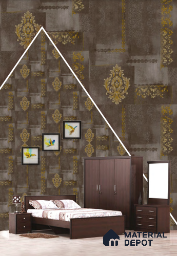 22512 | 10 Meter x 21 Inches Damask Look Wallpaper - 57.41 Sq. Ft. | Minimum 15% wastage during installation