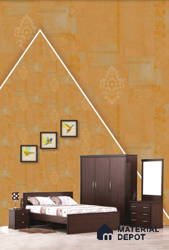 22513 | 10 Meter x 21 Inches Damask Look Wallpaper - 57.41 Sq. Ft. | Minimum 15% wastage during installation