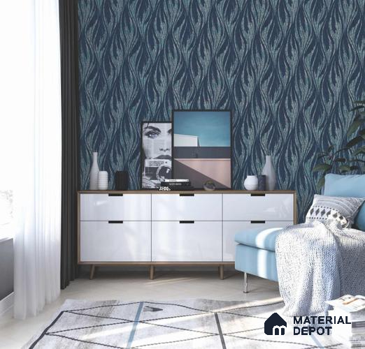 333112 | 10 Meter x 21 Inches Patterned Look Wallpaper - 57.41 Sq. Ft. | Minimum 15% wastage during installation