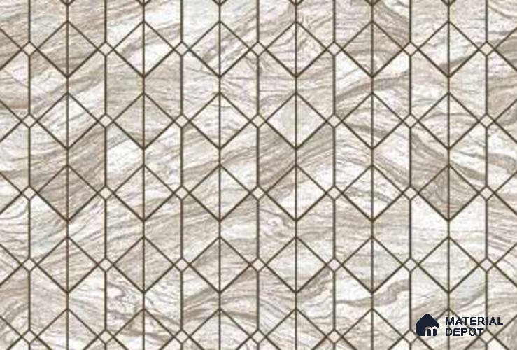 333126 | 10 Meter x 21 Inches Geometric Look Wallpaper - 57.41 Sq. Ft. | Minimum 15% wastage during installation