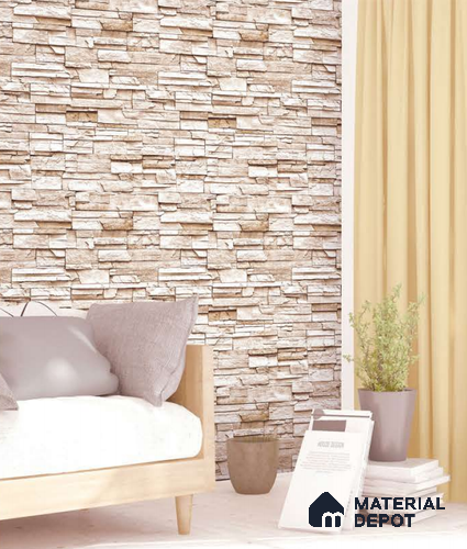 SF16-2 | 10 Meter x 21 Inches Stone Look Wallpaper - 57.41 Sq. Ft. | Minimum 15% wastage during installation