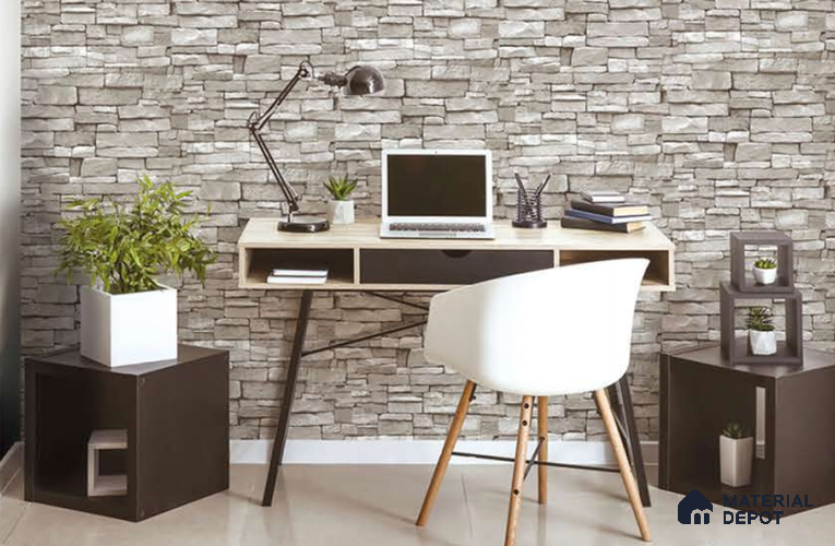 SF17-4 | 10 Meter x 21 Inches Stone Look Wallpaper - 57.41 Sq. Ft. | Minimum 15% wastage during installation