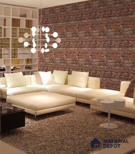 SF20-3 | 10 Meter x 21 Inches Brick Look Wallpaper - 57.41 Sq. Ft. | Minimum 15% wastage during installation