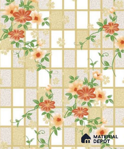SF22-3 | 10 Meter x 21 Inches Florals Look Wallpaper - 57.41 Sq. Ft. | Minimum 15% wastage during installation