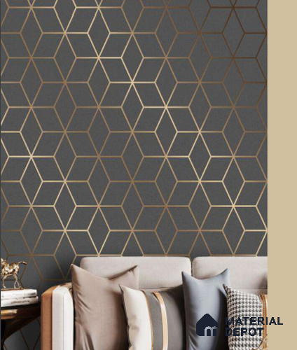 WK25-25189 | 10 Meter x 21 Inches Geometric Look Wallpaper - 57.41 Sq. Ft. | Minimum 15% wastage during installation