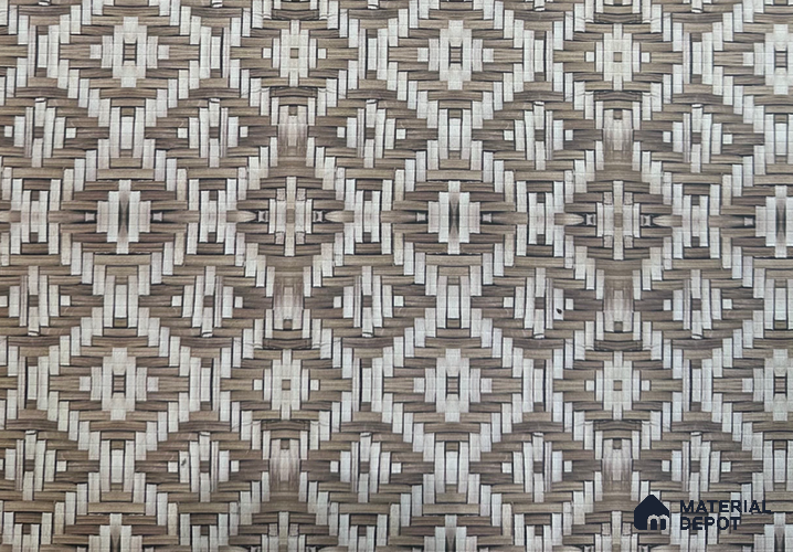 Grey Cane Look CAN 101 8 ft x 4 ft Suede Finish Decorative Laminate - 1 mm | Suitable for TV Unit, Wardrobe, Kitchen Cabinets