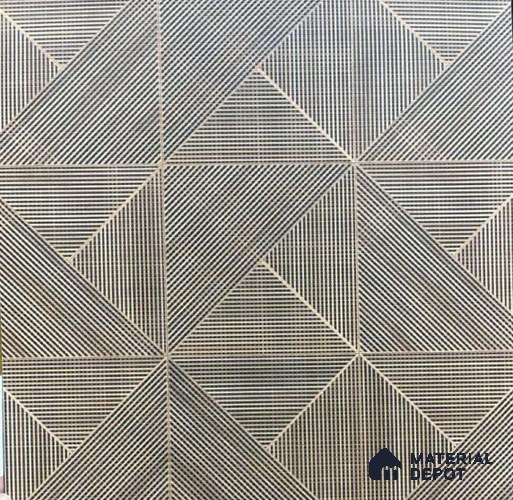 Grey Cane Look CAN 105 8 ft x 4 ft Suede Finish Decorative Laminate - 1 mm | Suitable for TV Unit, Wardrobe, Kitchen Cabinets