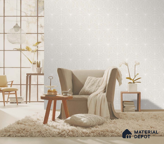 SG-2257 | 10 Meter x 21 Inches Geometric Look Wallpaper - 57.41 Sq. Ft. | Minimum 15% wastage during installation