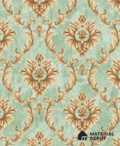 21014 | 10 Meter x 21 Inches Damask Look Wallpaper - 57.41 Sq. Ft.