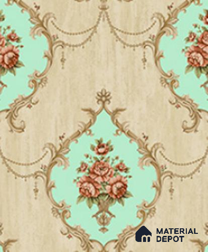 21027 | 10 Meter x 21 Inches Damask Look Wallpaper - 57.41 Sq. Ft.