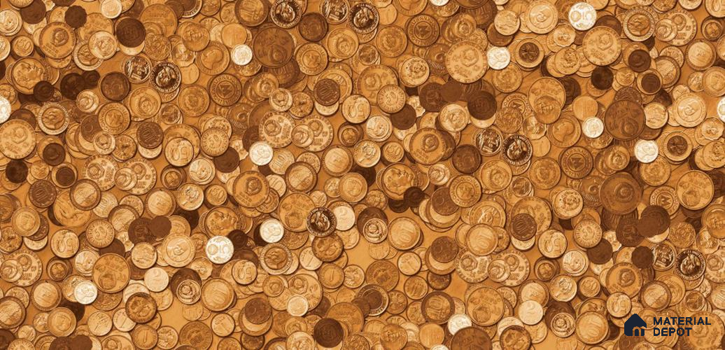 Coin money_88420-1 | 5 Meter x 42 Inches Patterned Look Wallpaper - 57.41 Sq. Ft. | Minimum 15% wastage during installation