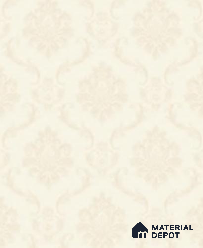 555150 | 10 Meter x 21 Inches Damask Look Wallpaper - 57.41 Sq. Ft. | Minimum 15% wastage during installation