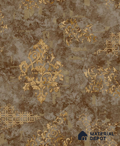 1129 | 10 Meter x 21 Inches Damask Look Wallpaper - 57.37 Sq. Ft. | Minimum 15% wastage during installation