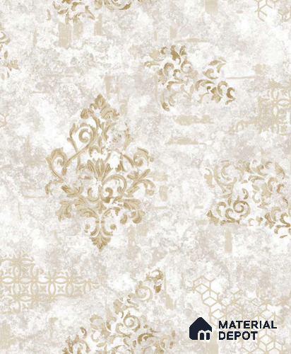 1127 | 10 Meter x 21 Inches Damask Look Wallpaper - 57.37 Sq. Ft. | Minimum 15% wastage during installation