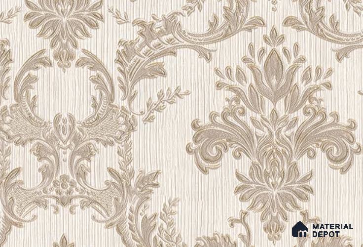 1501-04 | 5 Meter x 42 Inches Damask Look Wallpaper - 57.41 Sq. Ft. | Minimum 15% wastage during installation