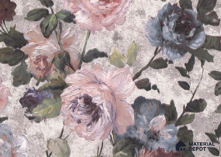 1513-04 | 5 Meter x 42 Inches Florals Look Wallpaper - 57.41 Sq. Ft. | Minimum 15% wastage during installation