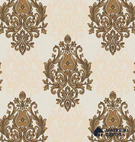 190929 | 5 Meter x 42 Inches Damask Look Wallpaper - 57.41 Sq. Ft.