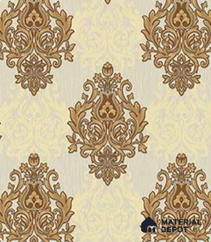 190931 | 5 Meter x 42 Inches Damask Look Wallpaper - 57.41 Sq. Ft.