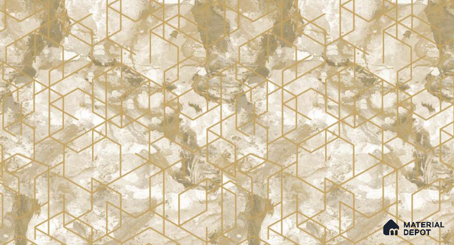 207-4 | 10 Meter x 21 Inches Geometric Look Wallpaper - 57.05 Sq. Ft. | Minimum 15% wastage during installation