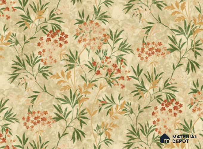 23823 | 10 Meter x 21 Inches Florals Look Wallpaper - 57.41 Sq. Ft. | Minimum 15% wastage during installation