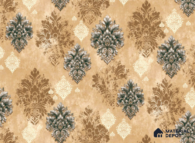 23827 | 10 Meter x 21 Inches Damask Look Wallpaper - 57.41 Sq. Ft. | Minimum 15% wastage during installation