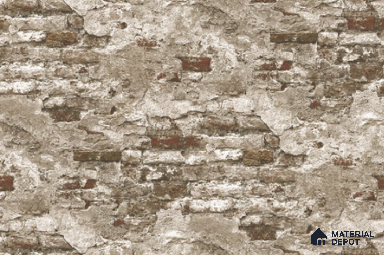 23869 | 10 Meter x 21 Inches Brick Look Wallpaper - 57.41 Sq. Ft. | Minimum 15% wastage during installation