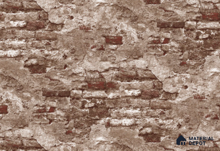 23871 | 10 Meter x 21 Inches Brick Look Wallpaper - 57.41 Sq. Ft. | Minimum 15% wastage during installation