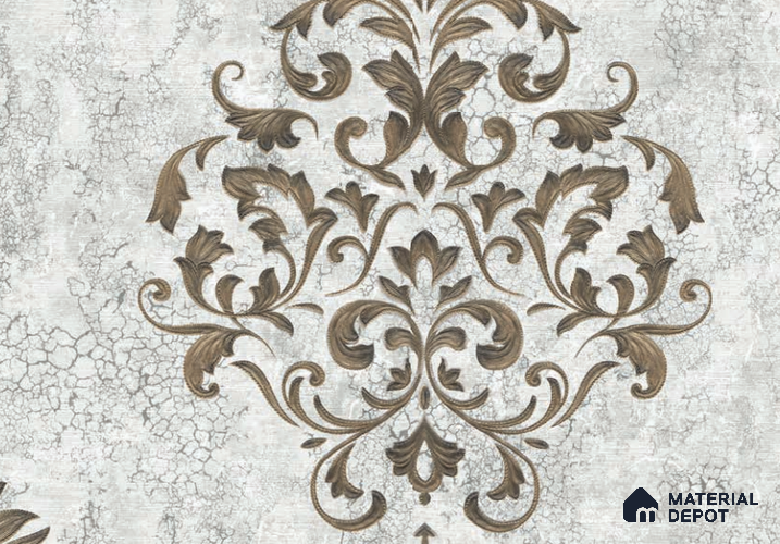 3013-02 | 5 Meter x 42 Inches Damask Look Wallpaper - 57.41 Sq. Ft. | Minimum 15% wastage during installation