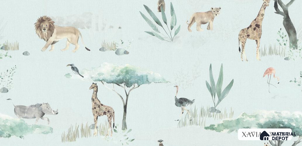 3933-2 | 5 Meter x 42 Inches Animal Print Look Wallpaper - 57.41 Sq. Ft. | Minimum 15% wastage during installation