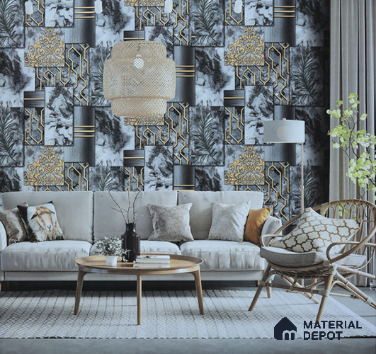6013 | 10 Meter x 21 Inches Patterned Look Wallpaper - 57.05 Sq. Ft. | Minimum 15% wastage during installation