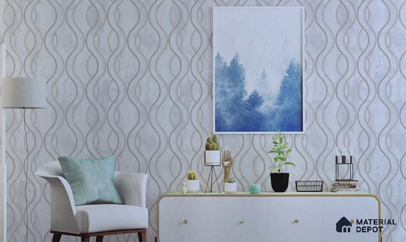 6051 | 10 Meter x 21 Inches Patterned Look Wallpaper - 57.05 Sq. Ft. | Minimum 15% wastage during installation
