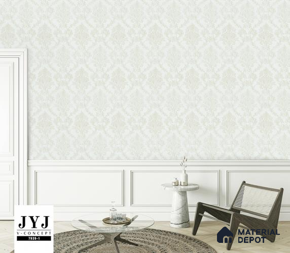 7939-1 | 5 Meter x 42 Inches Damask Look Wallpaper - 57.41 Sq. Ft. | Minimum 15% wastage during installation
