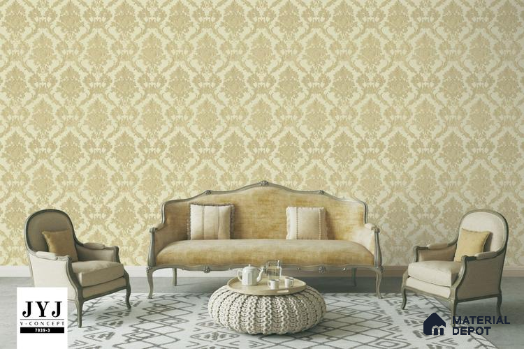 7939-3 | 5 Meter x 42 Inches Damask Look Wallpaper - 57.41 Sq. Ft. | Minimum 15% wastage during installation